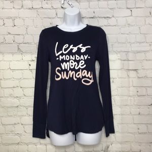 Sonoma Intimates XS Rayon Blend Navy Lounge Shirt